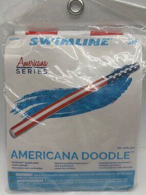 Americana Doodle Swimline 70" Inflatable Pool Float Heavy Duty Vinyl Patriotic G